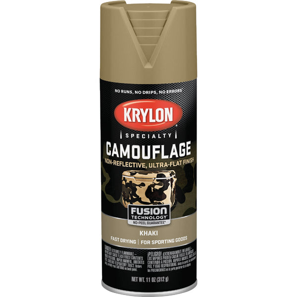 Krylon Camouflage 11 Oz. Ultra-Flat Spray Paint, Khaki