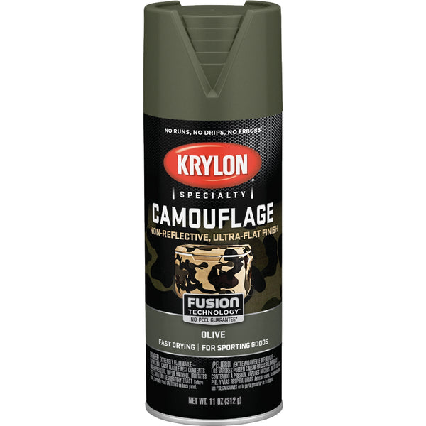 Krylon Camouflage 11 Oz. Ultra-Flat Spray Paint, Olive