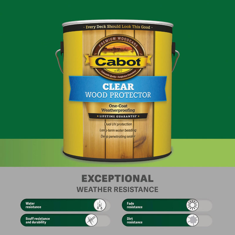 Cabot 2101 Clear Water-Based VOC Wood Protector, 1 Gal.