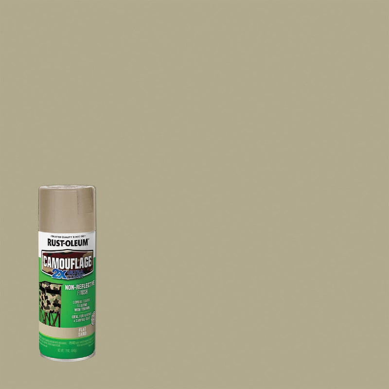Rust-Oleum Camouflage 12 Oz. Flat Spray Paint, Sand