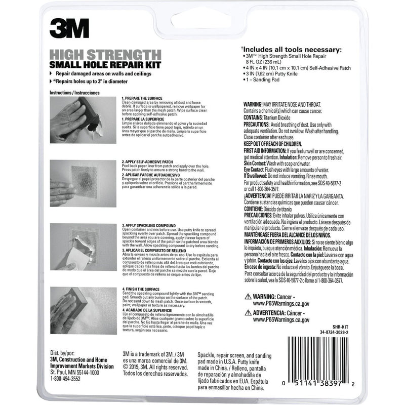 3M High Strength Small Hole Repair Kit