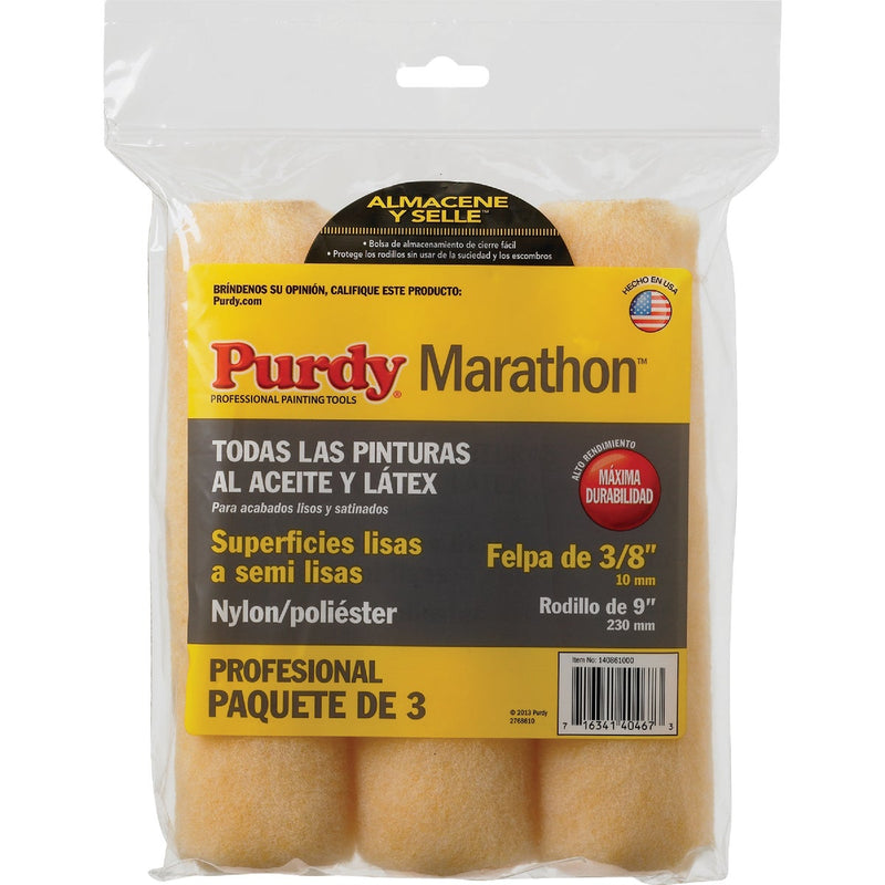 Purdy Marathon 9 In. x 3/8 In. Knit Fabric Roller Cover (3-Pack)