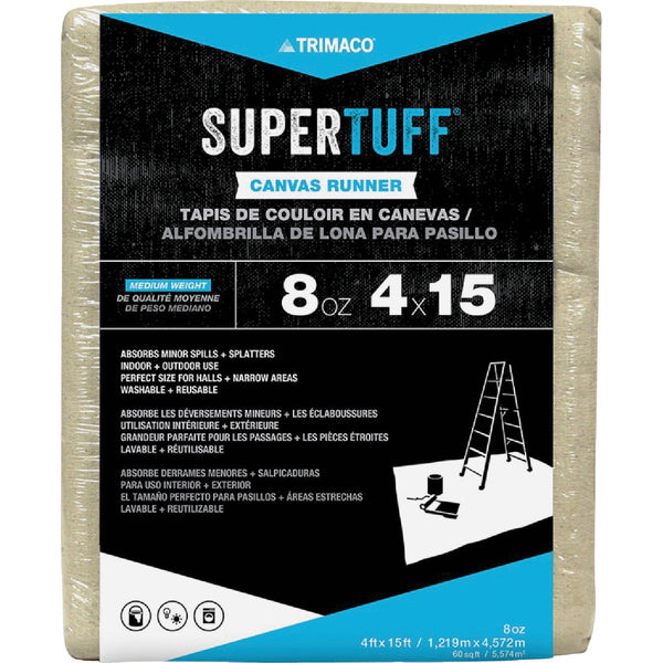 Trimaco SuperTuff 8 Oz. 4 Ft. x 15 Ft. Medium Weight Canvas Drop Cloth