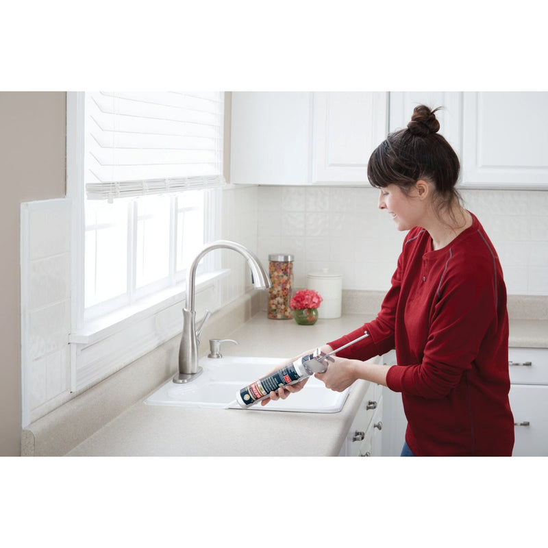 GE Supreme Silicone Kitchen & Bath Sealant, Clear, 10.1  Oz. Cartridge
