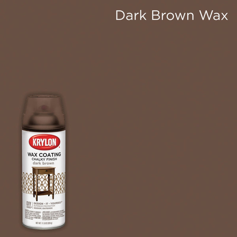 Krylon CHALKY FINISH 11.5 Oz. Subtle Wax Coating Spray Paint, Dark Brown