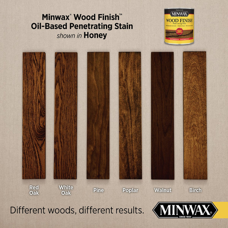 Minwax Wood Finish Penetrating Stain, Honey, 1/2 Pt.