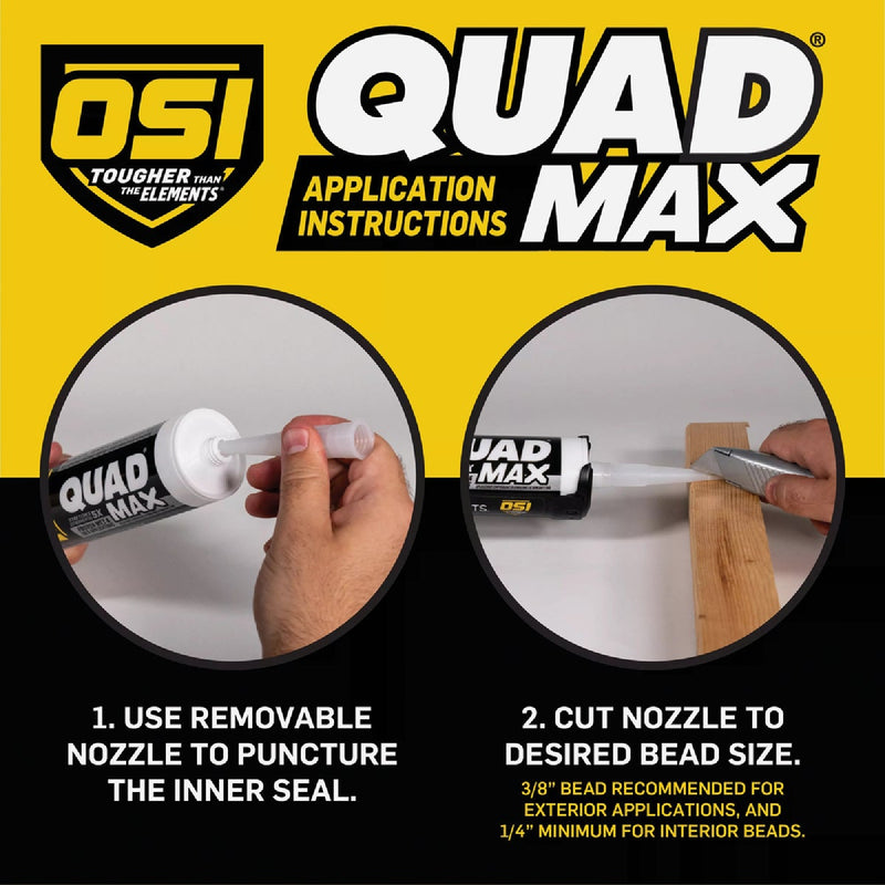 OSI QUAD MAX 9.5 Oz. Sealant, Gray