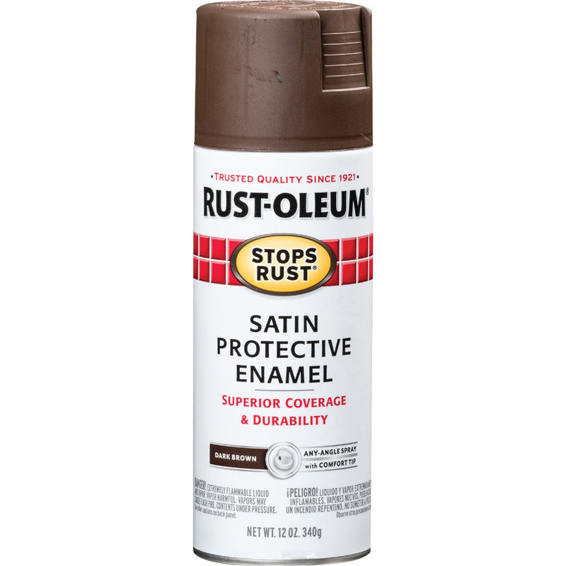 Rust-Oleum Stops Rust Decor 12 Oz. Satin Spray Paint, Dark Brown