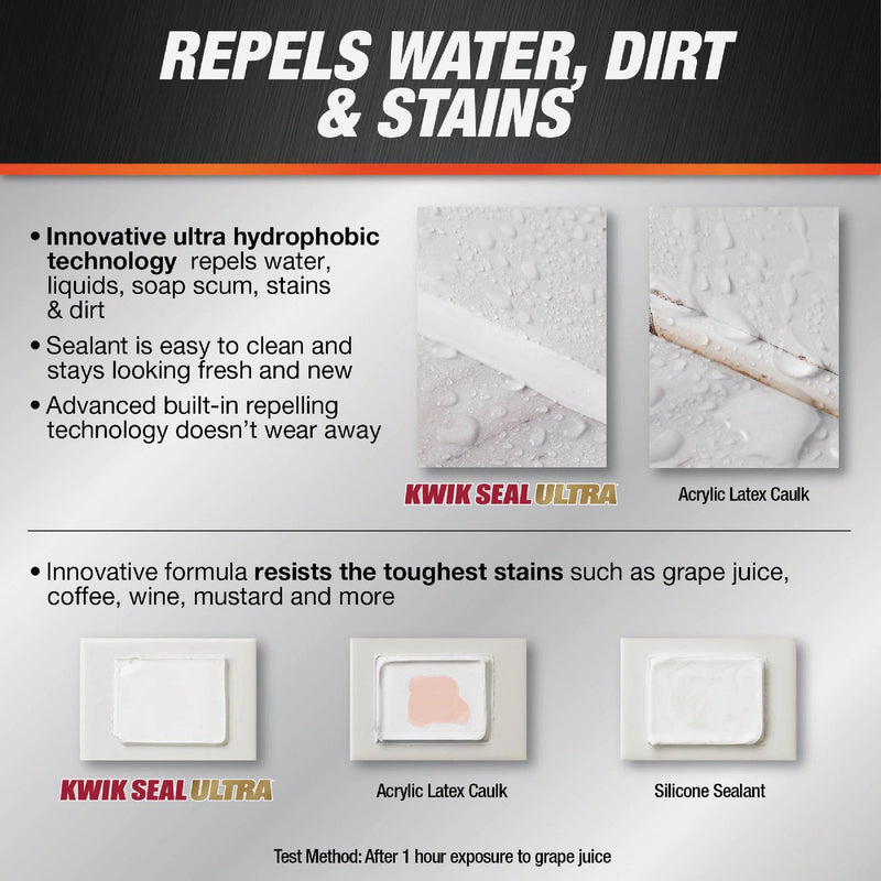 DAP KWIK SEAL ULTRA 10.1 Oz. White Siliconized Kitchen & Bath Sealant