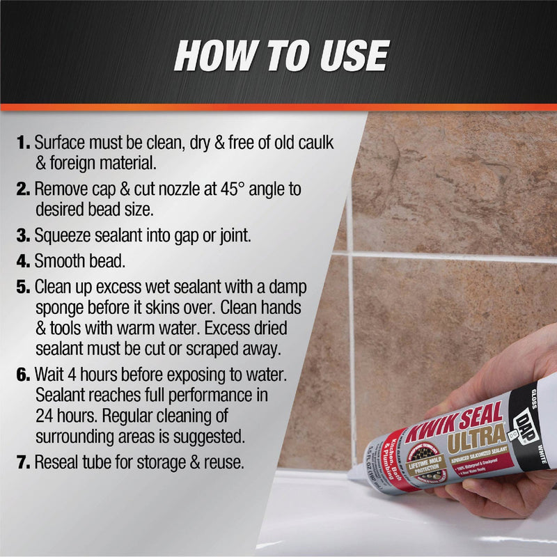 DAP KWIK SEAL ULTRA 5.5 Oz. Biscuit Siliconized Kitchen & Bath Sealant