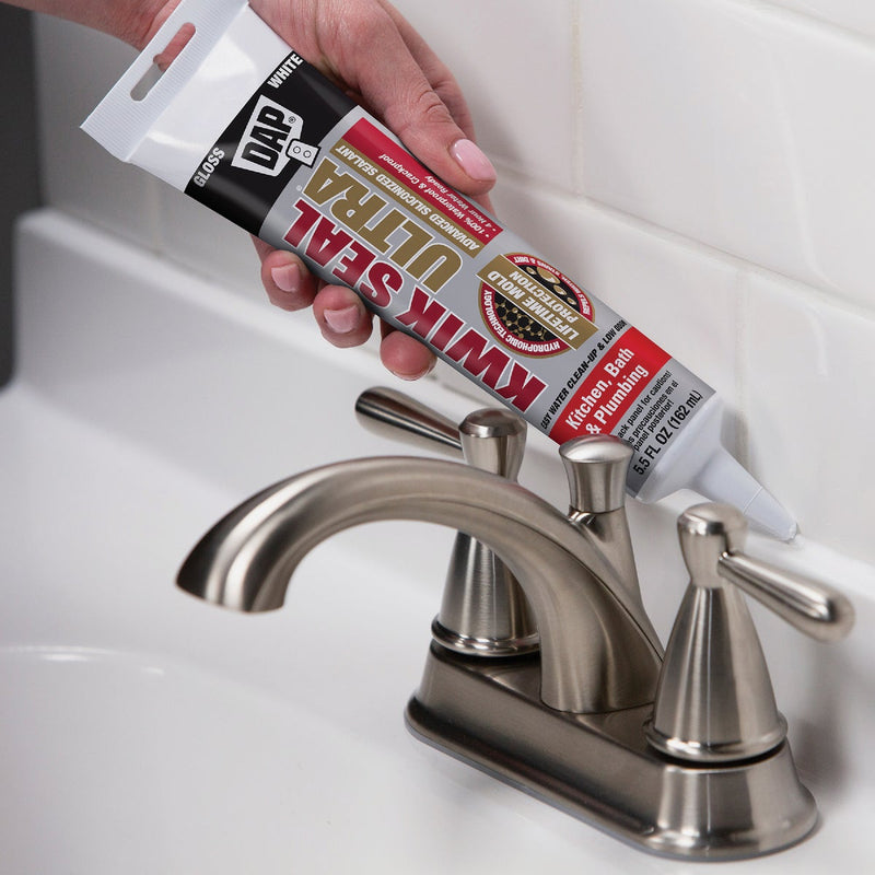 DAP KWIK SEAL ULTRA 5.5 Oz. Biscuit Siliconized Kitchen & Bath Sealant