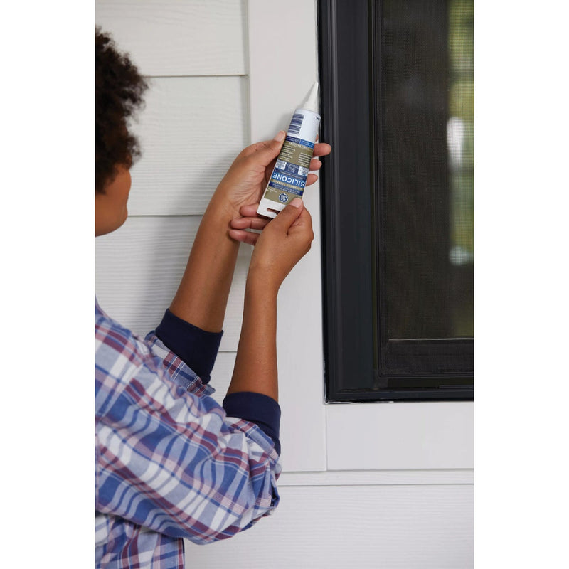 GE Advanced Silicone Window & Door Sealant, Clear, 2.8  Oz. Tube