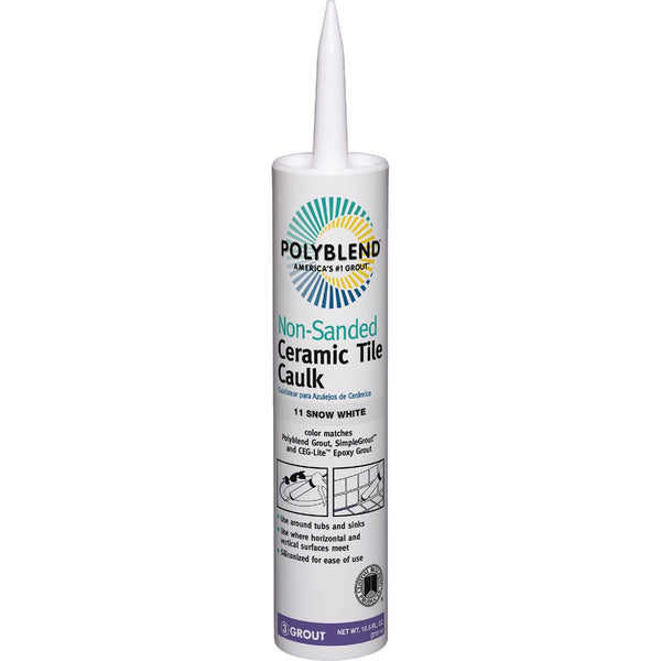 Polyblend 10.5 Oz. #11 Snow White Non-Sanded Ceramic Tile Caulk