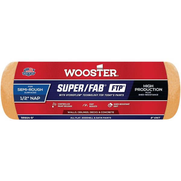 Wooster Super/Fab FTP 9 In. x 1/2 In. Knit Fabric Roller Cover