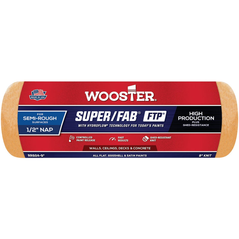 Wooster Super/Fab FTP 9 In. x 1/2 In. Knit Fabric Roller Cover