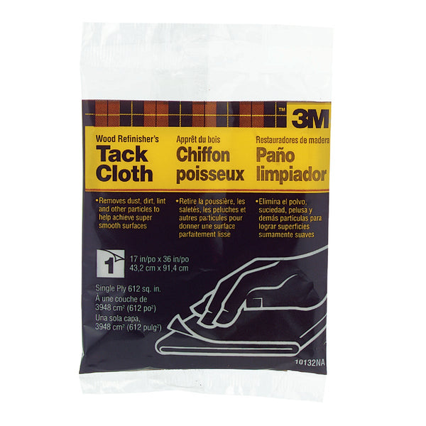 3M Tack Cloth, White, 17 In. x 36 In.