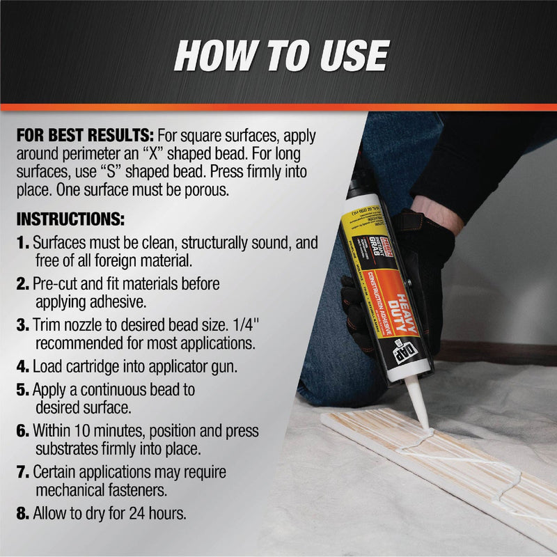 DAP 10 Oz. Heavy Duty Construction Adhesive