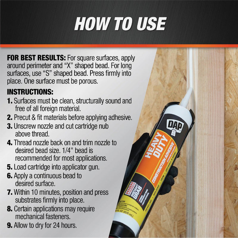 DAP 28 Oz. Heavy Duty Construction Adhesive