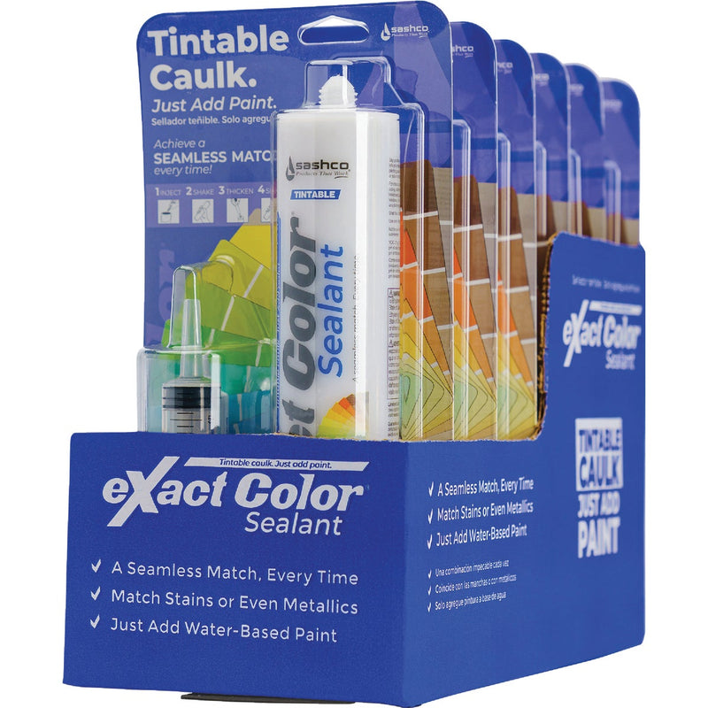 Sashco eXact color 9.5 Oz. Tint Base Tintable Acrylic Latex Caulk DIY Kit.