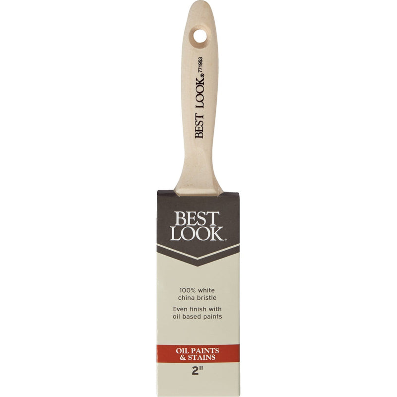 Best Look 2 In. Flat White Natural China Bristle Paint Brush