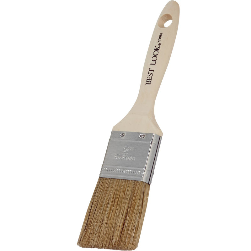 Best Look 2 In. Flat White Natural China Bristle Paint Brush