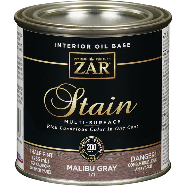 ZAR Oil-Based Wood Stain, Malibu Gray, 1/2 Pt.