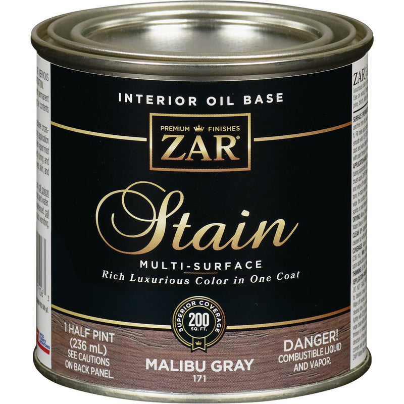 ZAR Oil-Based Wood Stain, Malibu Gray, 1/2 Pt.