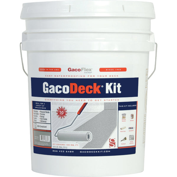 GacoFlex GacoDeck Pewter Elastomeric Deck Coating, 3.5 Gal. Kit