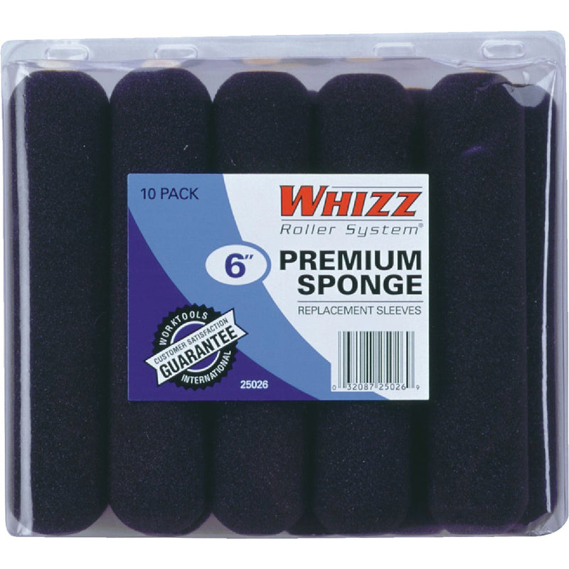Whizz Roller System 6 In. x 1/4 In. Premium Black Foam Mini Roller Cover (10-Pack)