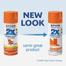 Rust-Oleum Painter's Touch 2X Ultra Cover 12 Oz. Satin Paint + Primer Spray Paint, Rust Orange