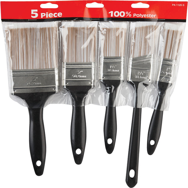 Linzer Economy Polyester Paint Brush Set (5-Piece)