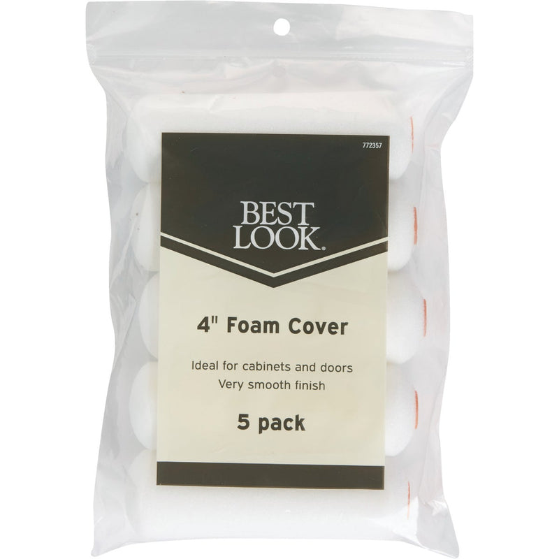 Best Look 4 In. x 3/8 In. Mini Foam Roller Cover (5-Pack)