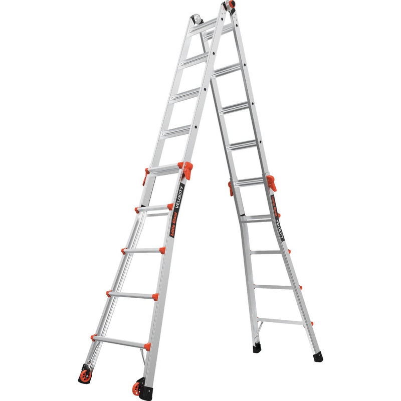 Little Giant Velocity 19 Ft. Aluminum Telescoping Ladder With 300 Lb. Load Capacity Type IA Duty Rating
