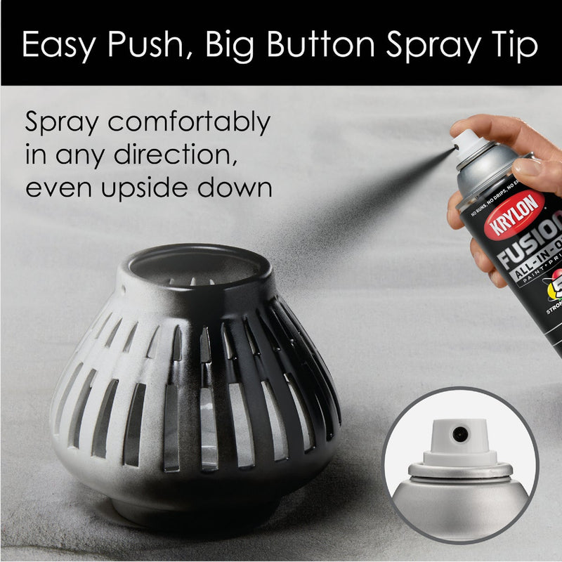 Krylon Fusion All-In-One Gloss Spray Paint & Primer, Black