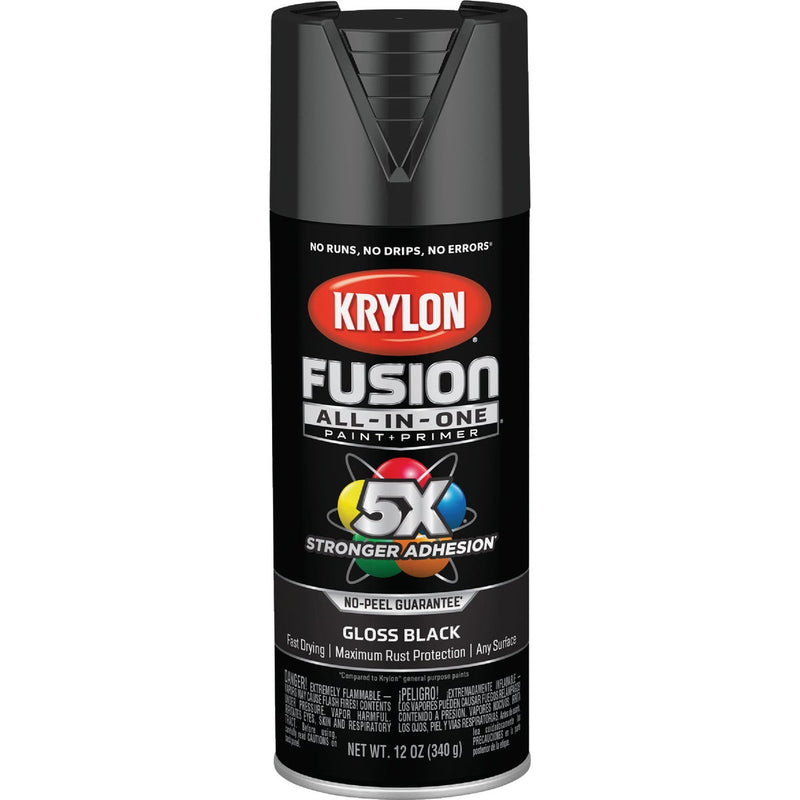 Krylon Fusion All-In-One Gloss Spray Paint & Primer, Black