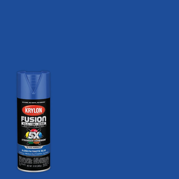 Krylon Fusion All-In-One Gloss Spray Paint & Primer, Patriotic Blue