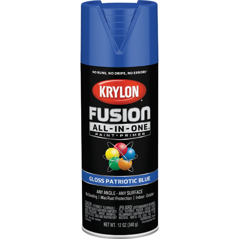 Krylon Fusion All-In-One Gloss Spray Paint & Primer, Patriotic Blue