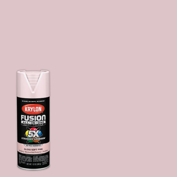 Krylon Fusion All-In-One Gloss Spray Paint & Primer, Pink Blush