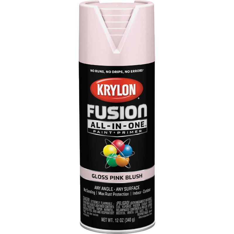 Krylon Fusion All-In-One Gloss Spray Paint & Primer, Pink Blush