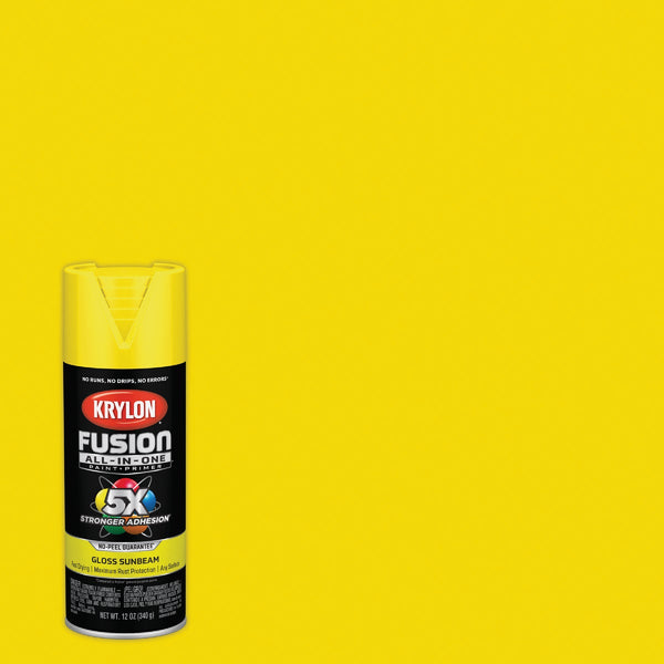 Krylon Fusion All-In-One Gloss Spray Paint & Primer, Sunbeam