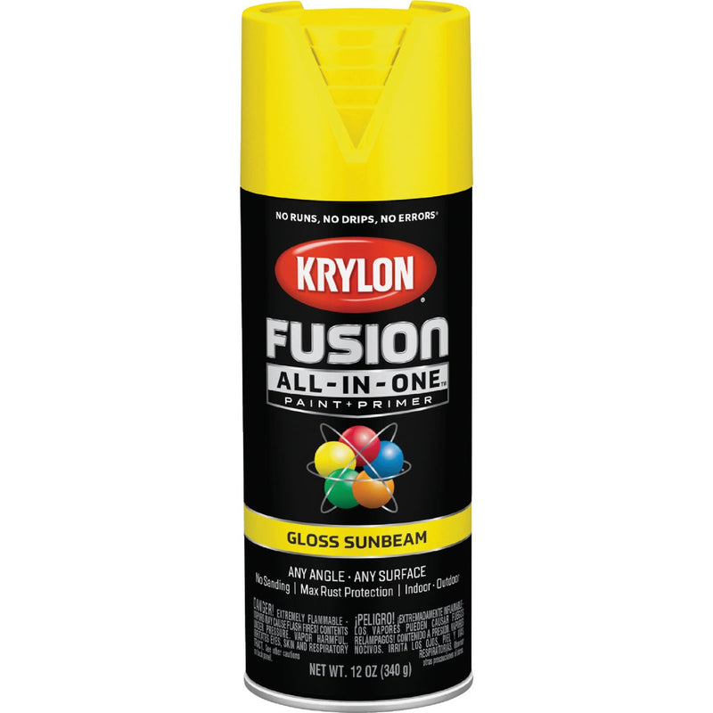 Krylon Fusion All-In-One Gloss Spray Paint & Primer, Sunbeam