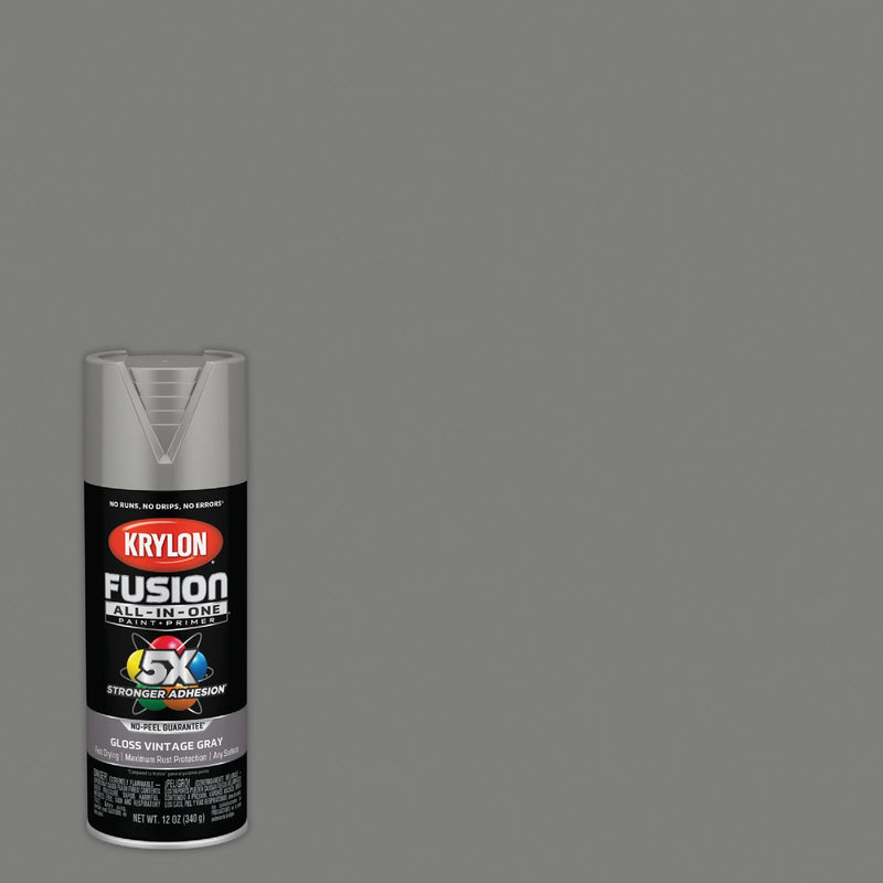 Krylon Fusion All-In-One Gloss Spray Paint & Primer, Vintage Gray