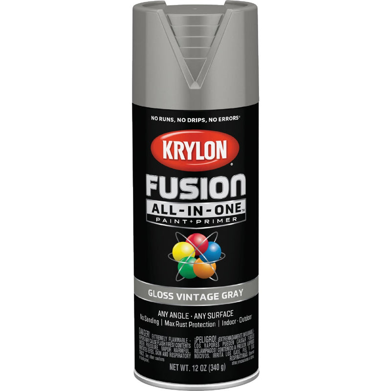 Krylon Fusion All-In-One Gloss Spray Paint & Primer, Vintage Gray