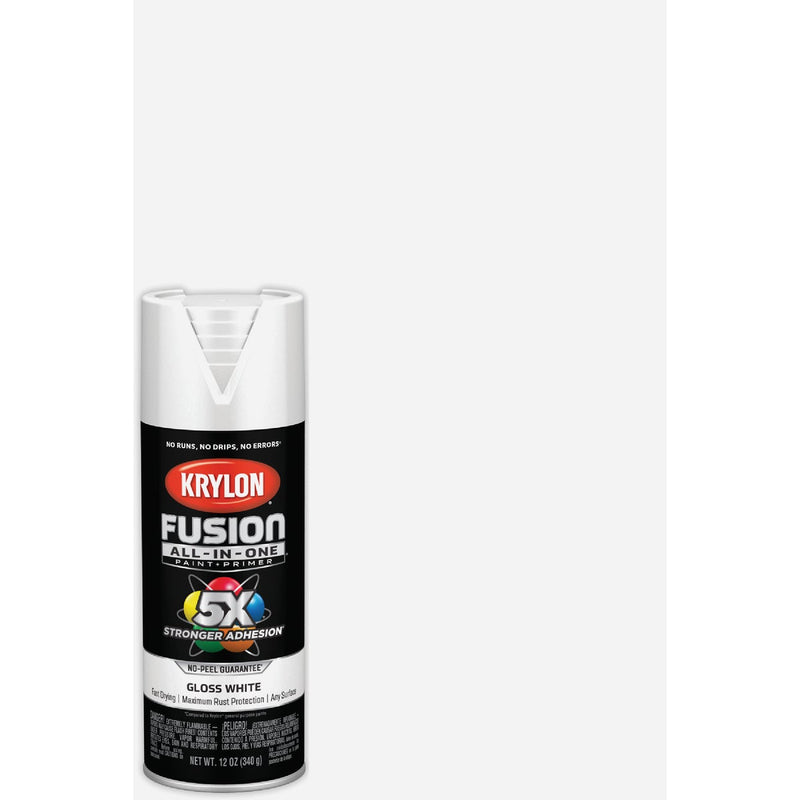 Krylon Fusion All-In-One Gloss Spray Paint & Primer, White