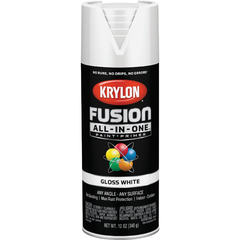 Krylon Fusion All-In-One Gloss Spray Paint & Primer, White