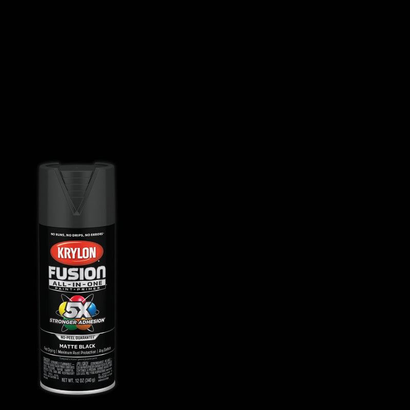 Krylon Fusion All-In-One Matte Spray Paint & Primer, Black