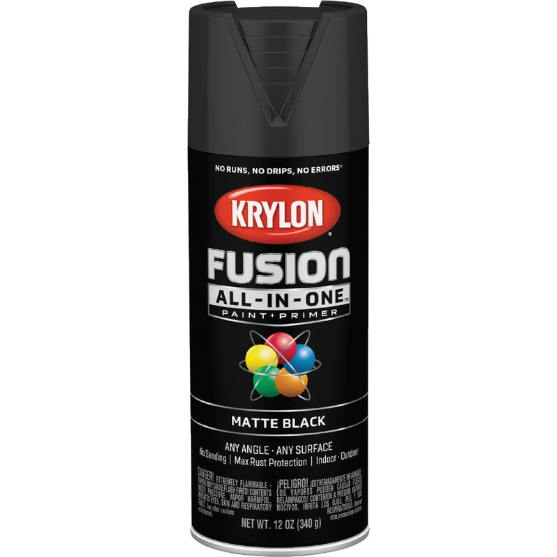 Krylon Fusion All-In-One Matte Spray Paint & Primer, Black