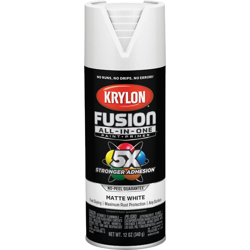 Krylon Fusion All-In-One Matte Spray Paint & Primer, White