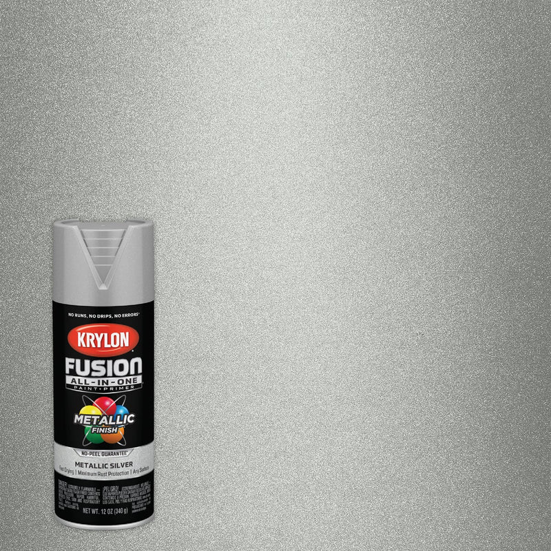 Krylon Fusion All-In-One Metallic Spray Paint & Primer, Silver