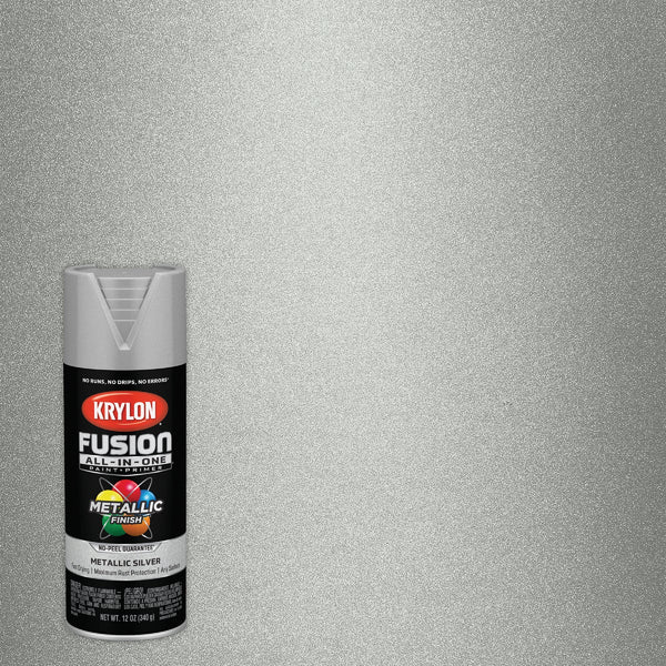 Krylon Fusion All-In-One Metallic Spray Paint & Primer, Silver